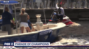 Back on the boats! Lightning celebrate second consecutive Stanley