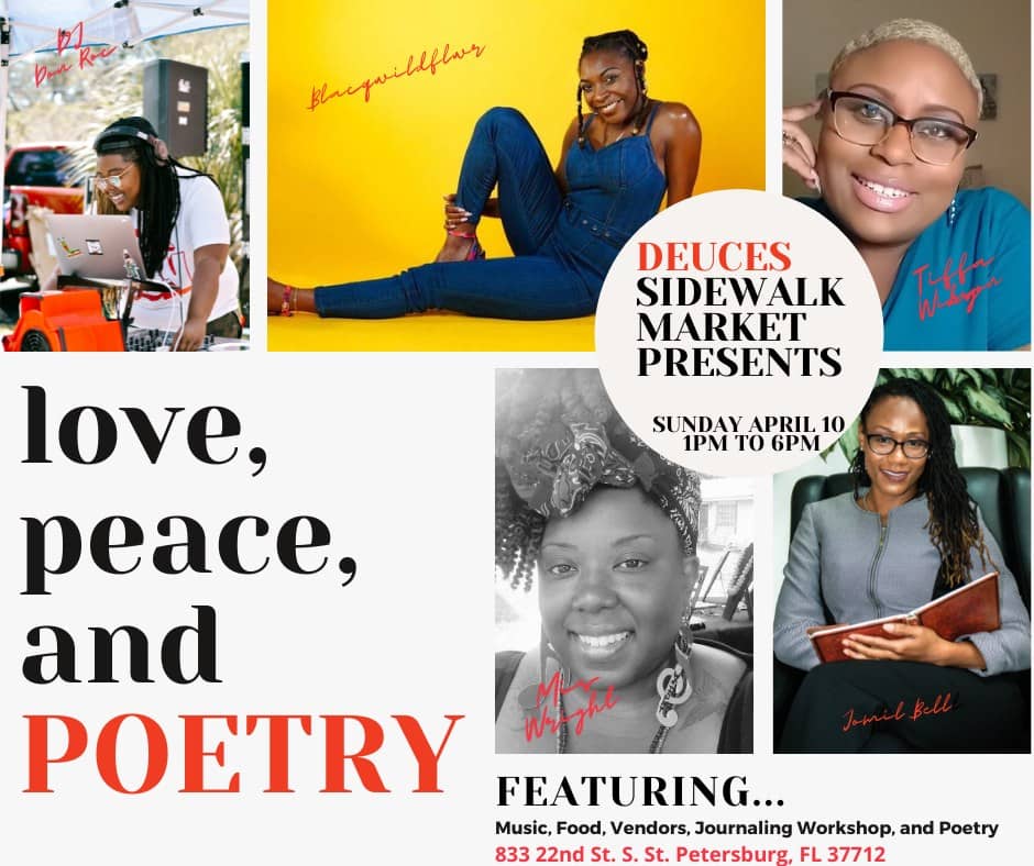 Deuces Sidewalk Market Presents: Love, Peace, and Poetry • St Pete Catalyst